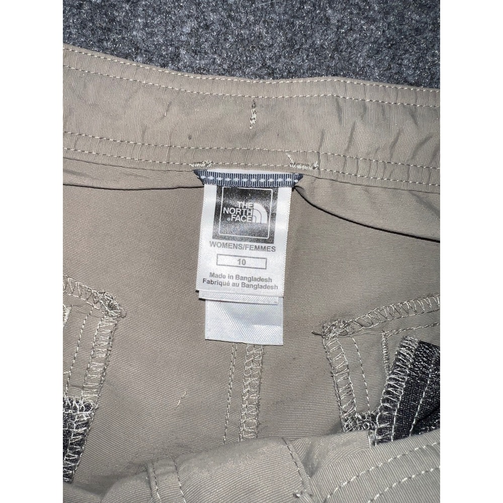The North Face Womens Cargo Capri Pants Size 10 Taupe Brown Nylon Hiking Outdoor - Picture 5 of 7